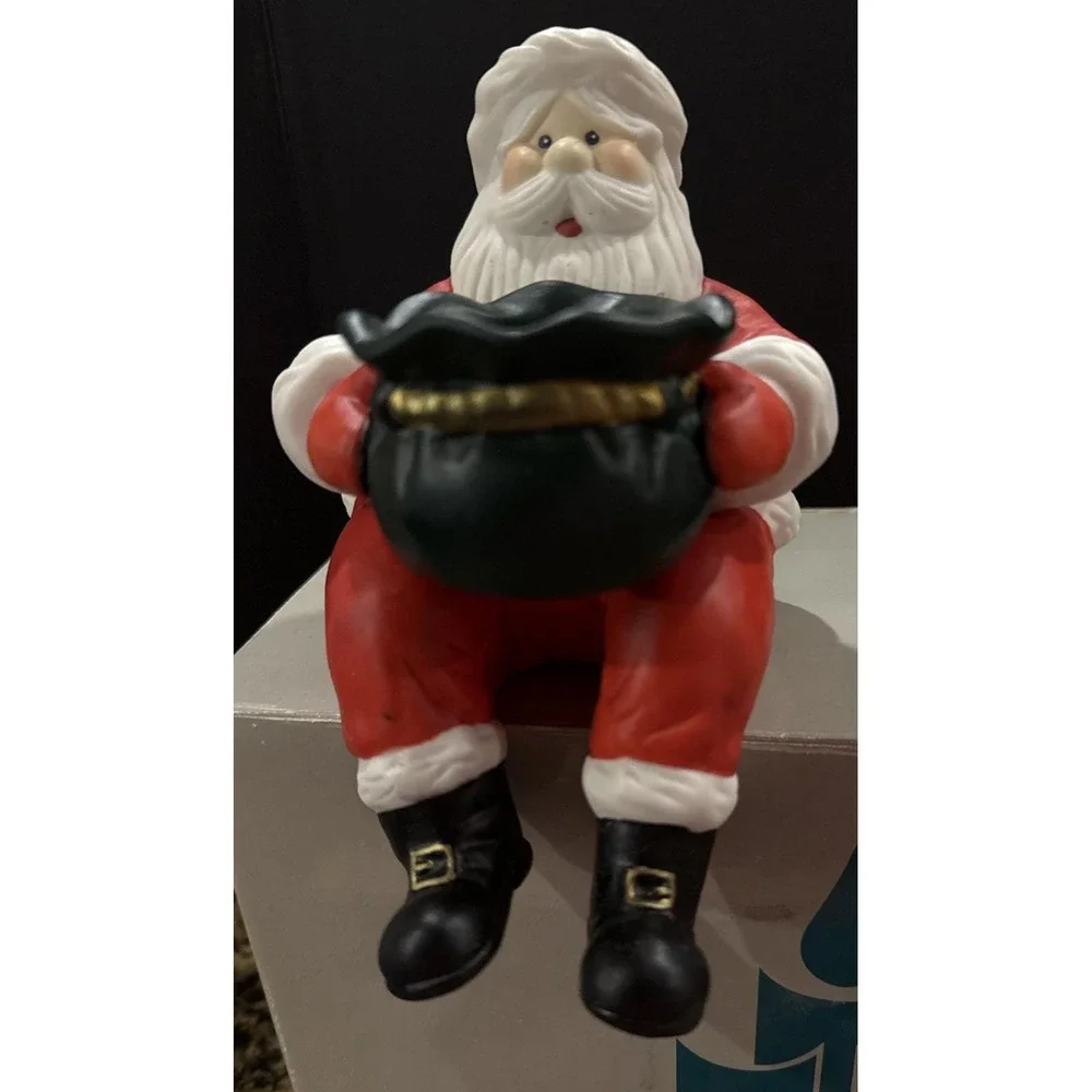 Partylite P0183 Santa Votive Candle‎ Holder Shelf Sitter Holiday Christmas Box
